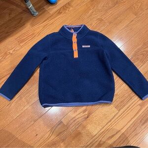 Vineyard Vines Kids Fleece Sherpa 1/4 Sweater Size Small S 7/8